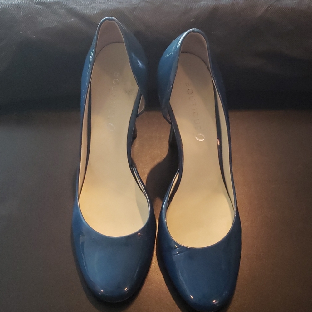 Royal Blue Leather Upper & Sole Pumps Size 8 1/2M